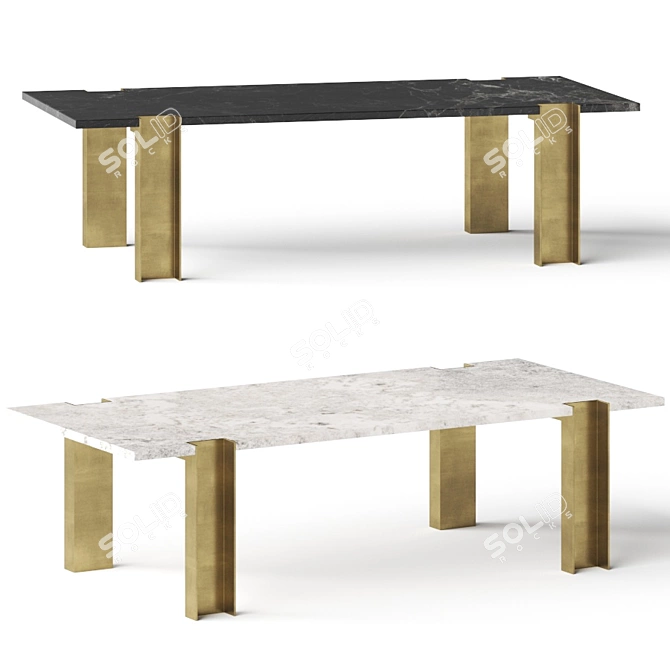 Sleek CB2 Alcide Coffee Table 3D model image 1