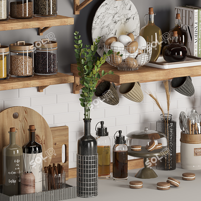 Sleek Kitchen Essentials: Accessorize in Style! 3D model image 3