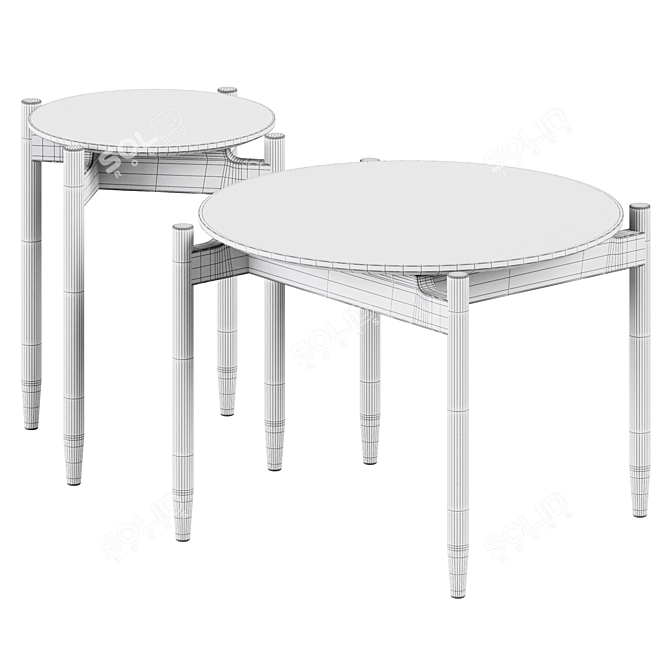 Elegant Juli Marble Coffee Table 3D model image 3