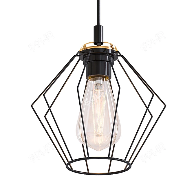 Galaxy Pendant Lamp: Stylish Illumination for Any Space 3D model image 1