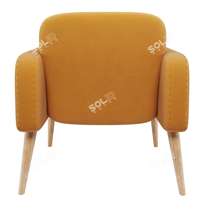 Modern Stylish Armchair: Wilber Hoff 3D model image 2