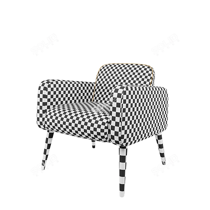 Modern Stylish Armchair: Wilber Hoff 3D model image 3