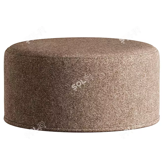 Softline Drum Large Pouf 3D model image 1