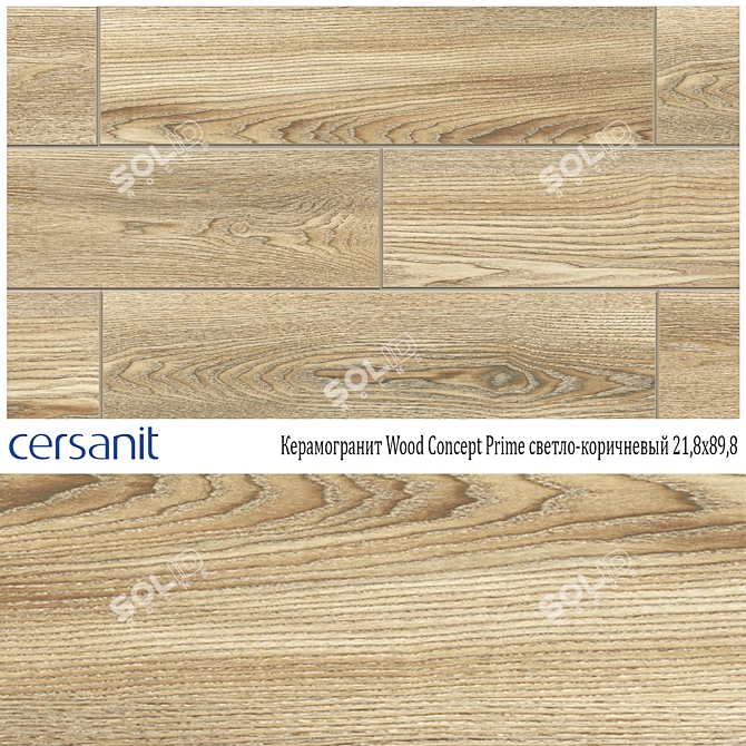 Prime Light Brown Wood Porcelain Stoneware 3D model image 1