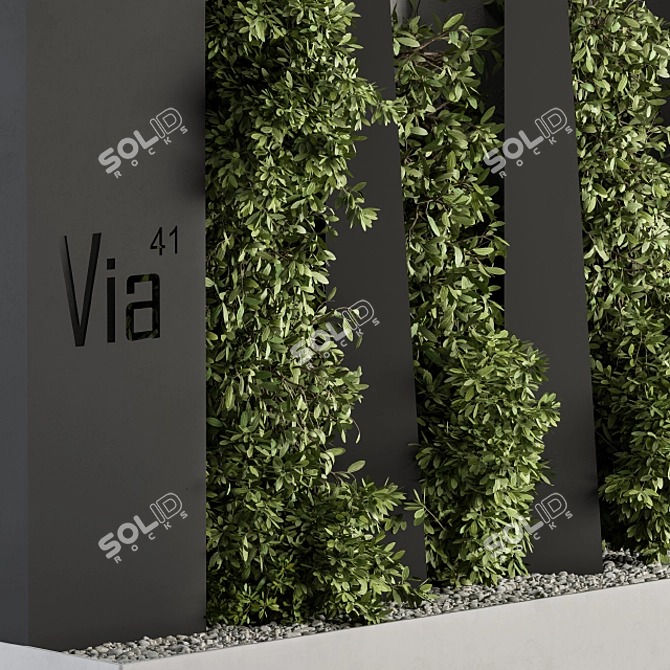  Green Wall Fence - Outdoor Elegance 3D model image 3