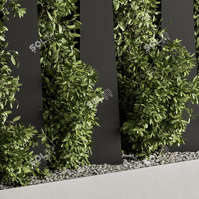  Green Wall Fence - Outdoor Elegance 3D model image 5