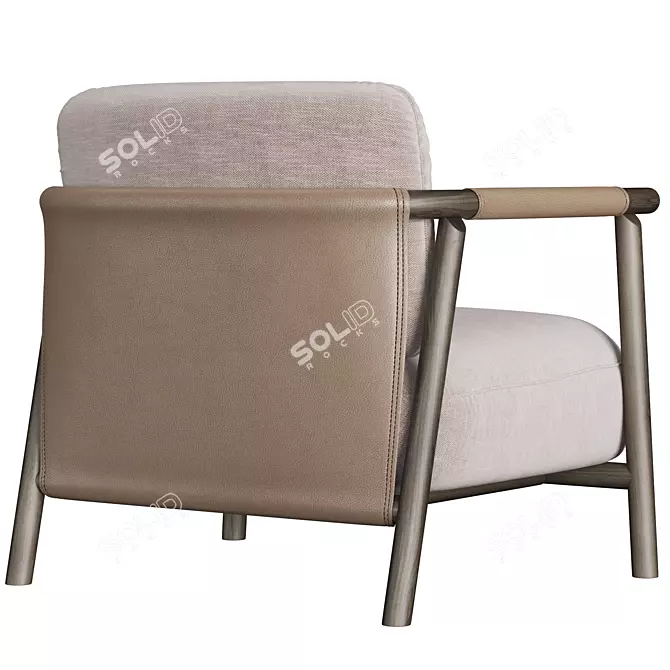 Modern Armchair Diter Nathy 3D model image 3