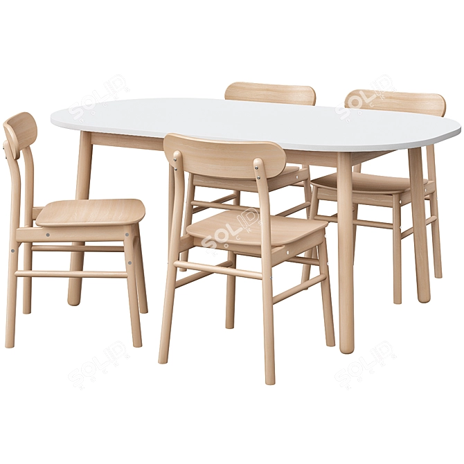 Luxurious Vedbo & Rönninge Dining Set 3D model image 3