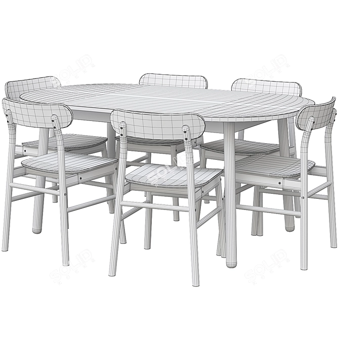 Luxurious Vedbo & Rönninge Dining Set 3D model image 4