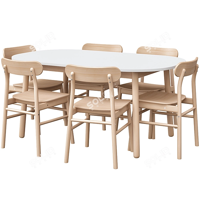 Luxurious Vedbo & Rönninge Dining Set 3D model image 5