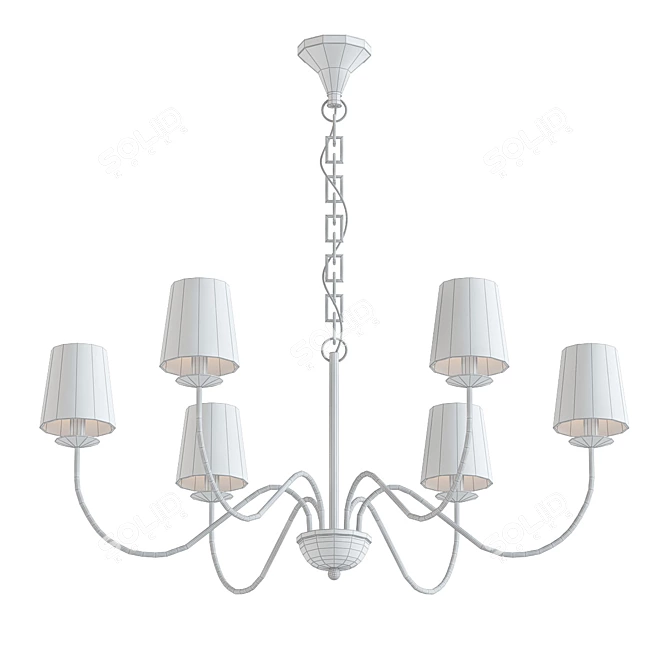 Goin 6-Light Shaded Classic Chandelier 3D model image 2