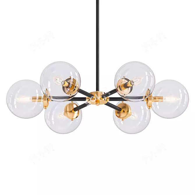 Valerie Sputnik Chandelier: Elegant Lighting Solution 3D model image 1