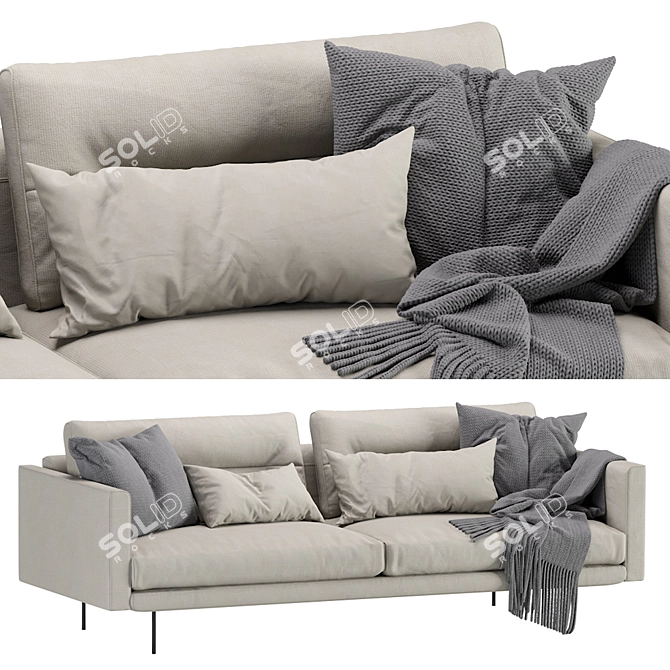 Luxury Leolux Albana Modern Sofa 3D model image 2