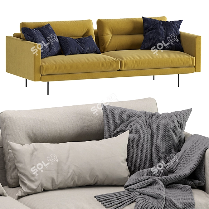 Luxury Leolux Albana Modern Sofa 3D model image 4