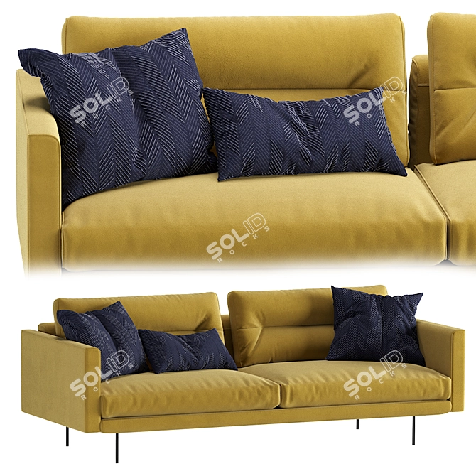 Luxury Leolux Albana Modern Sofa 3D model image 6