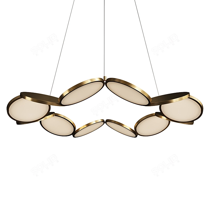 Elegant Samara Chandelier 3D model image 1
