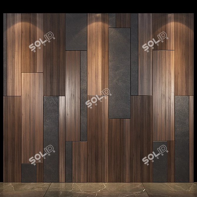 Elegant 56" Headboard Set 3D model image 1