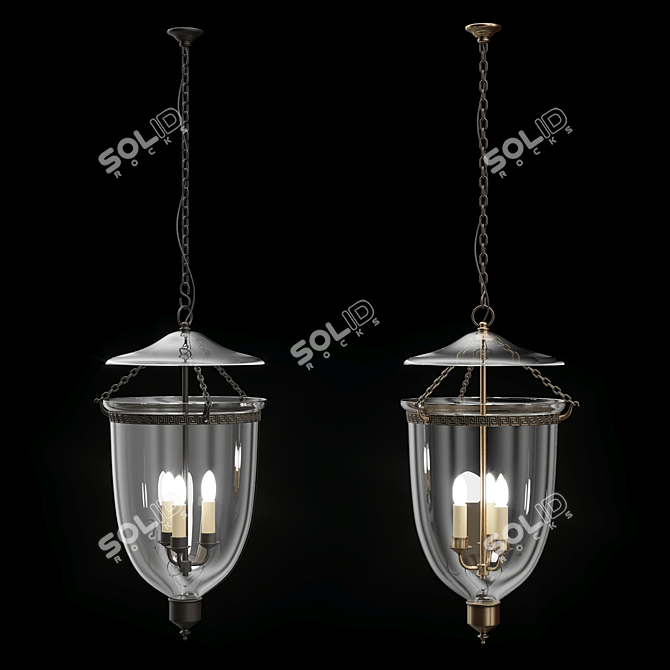 Lincoln Globe Lantern: Timeless Elegance 3D model image 1