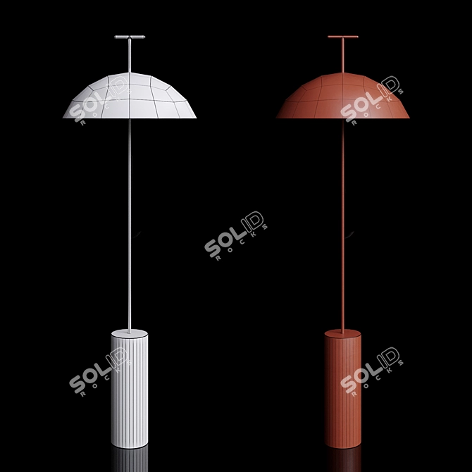 Modern Kartell Geen-A Floor Lamp 3D model image 4