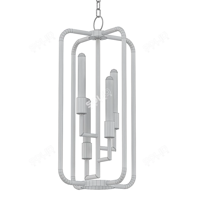 Elegant Angler Chandelier 3D model image 2