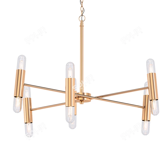 Elegant Bourne Chandelier 3D model image 1