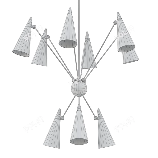 Mesmerizing Moxie Chandelier 3D model image 1