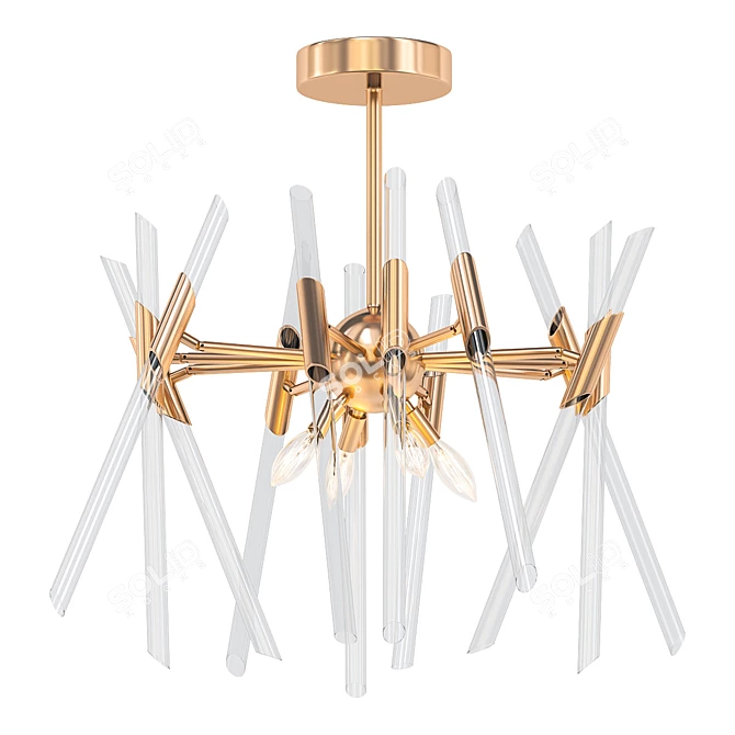 Elegant Themyscira Chandelier 3D model image 1