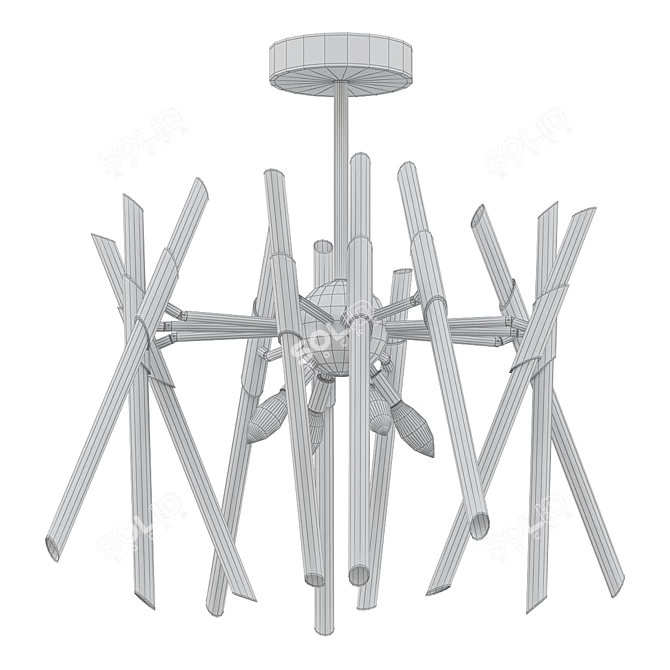 Elegant Themyscira Chandelier 3D model image 2