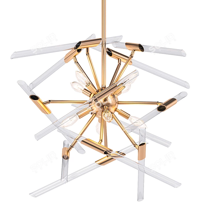 Aidan Gray Solitude Chandelier: Elegant Illumination 3D model image 1
