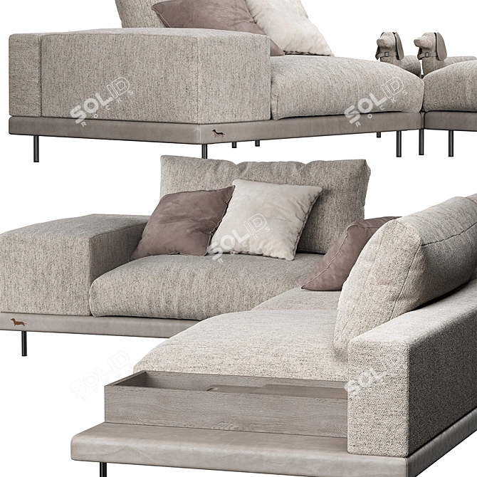 Modular Space Sectional Sofa 3D model image 4