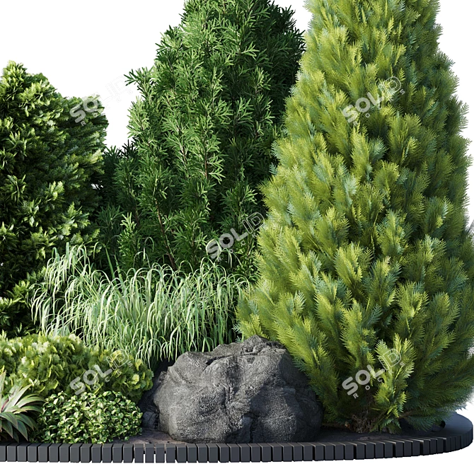 Alpine Hill Collection: 3D Garden & Plant Models 3D model image 3