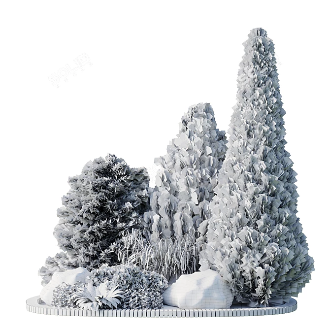 Alpine Hill Collection: 3D Garden & Plant Models 3D model image 5