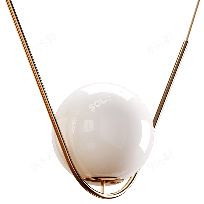 Modern Hanging Lamps: Gold or Black 3D model image 5