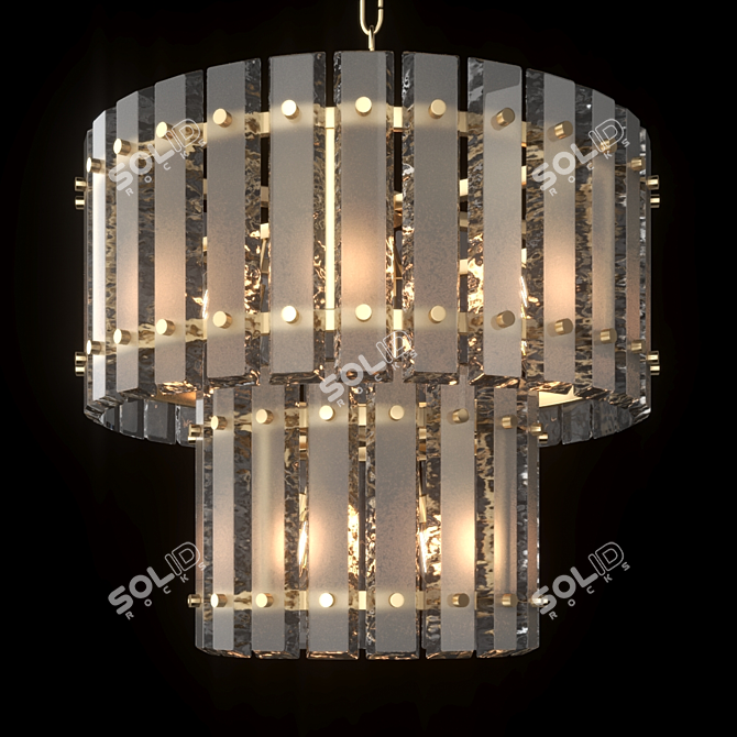 Eichholtz Blason: Elegant Hanging Lamp with 10 E14 Holders & 150cm Length 3D model image 2