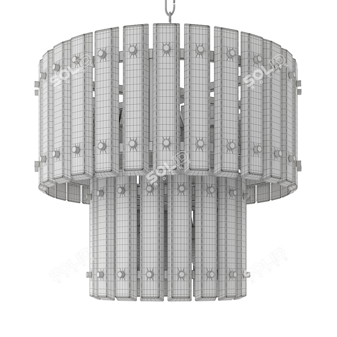 Eichholtz Blason: Elegant Hanging Lamp with 10 E14 Holders & 150cm Length 3D model image 3