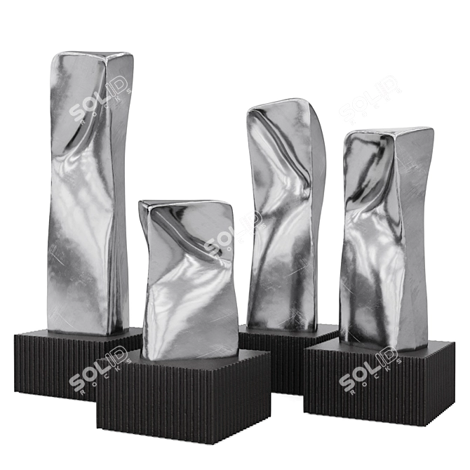 Sculptural Outdoor Decor: Abstract Modern Figures 3D model image 2