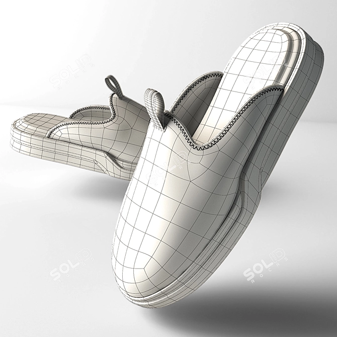 Title: Texture-Changeable Slippers 3D model image 7