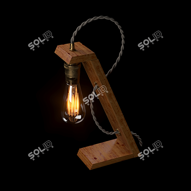 Vintage Edison Bulb - Illuminate Your Space 3D model image 2