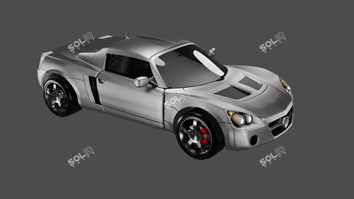 Speedster: High-Poly Opel Model 3D model image 1