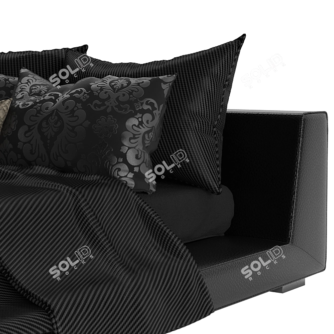 Elegant Centimeter-Sized Bed 3D model image 2