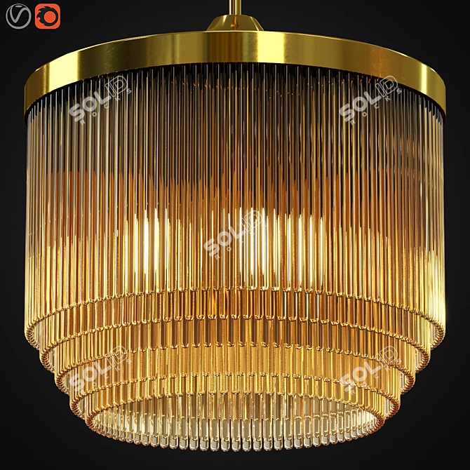 Zagg Ceiling Lamp: Innovative Design 3D model image 1