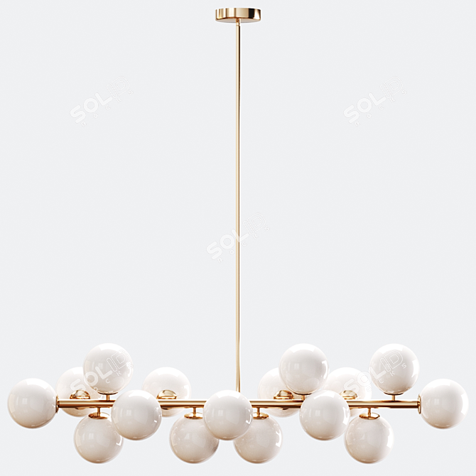 Modern Hanging Lamps: Gold or Black 3D model image 2