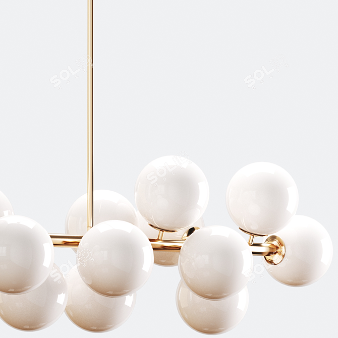 Modern Hanging Lamps: Gold or Black 3D model image 3