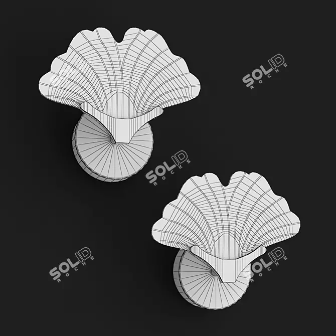 Elegant Selvi B Wall Lamp 3D model image 2