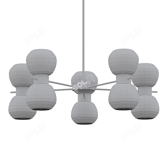 Sputnik Sphere Chandelier: Dundalk Elegance 3D model image 2