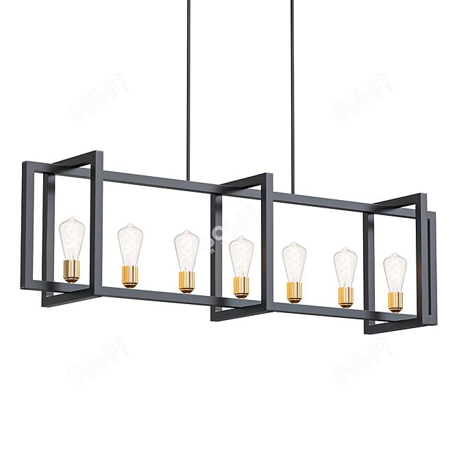 Finnegan 7-Light Pendant: Timeless Elegance 3D model image 1