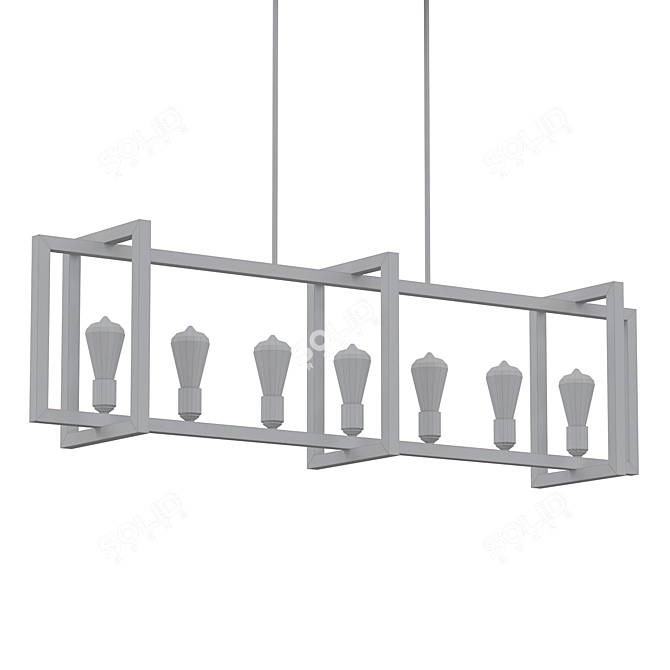 Finnegan 7-Light Pendant: Timeless Elegance 3D model image 2