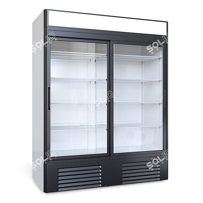 Capri 1.5 Compartment Refrigerated Cabinet 3D model image 1