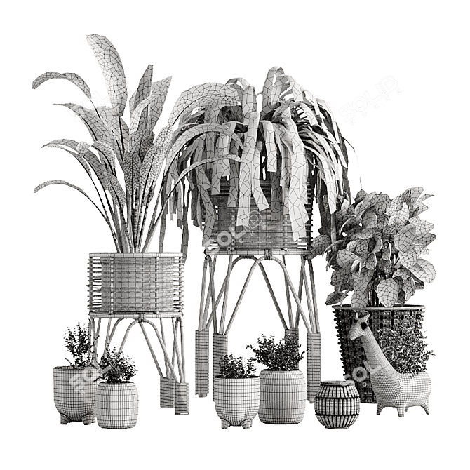 Indoor Oasis Vase Set 3D model image 3