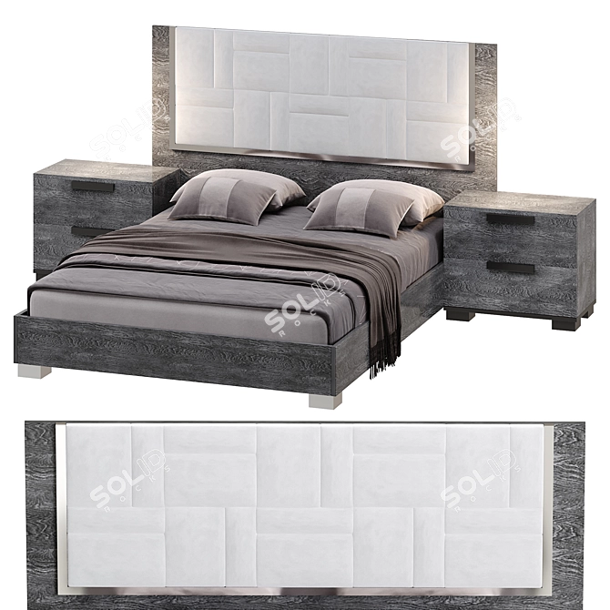 Italian-made Sarah Bed - Stylish and Comfortable 3D model image 2